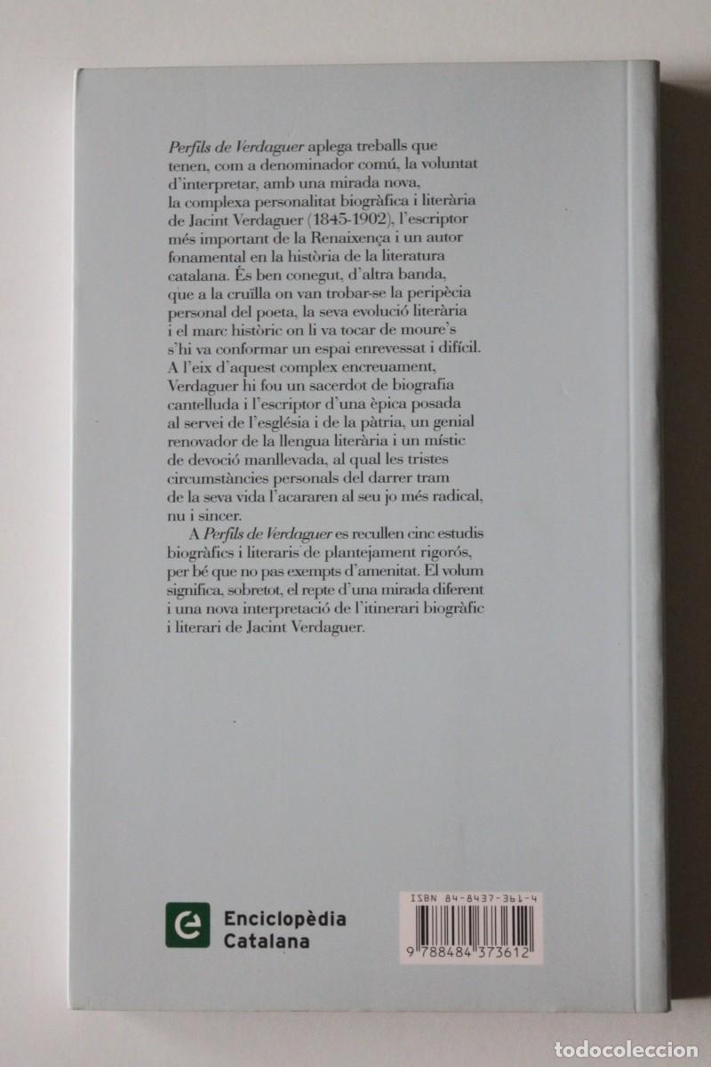 Libros de segunda mano: Isidor C&ograve;nsul - Perfils de Verdaguer - Proa - Foto 3
