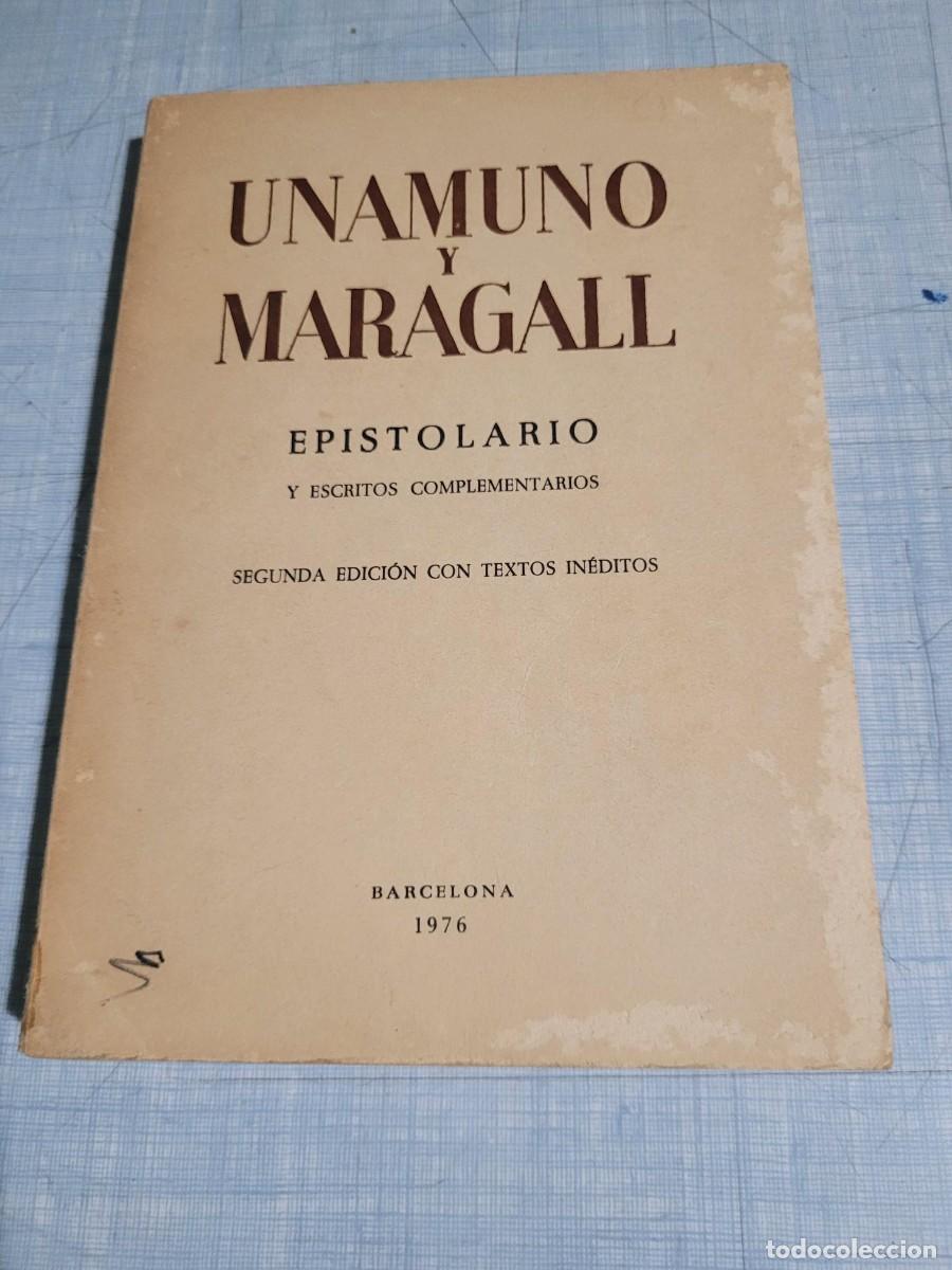 Libros de segunda mano: UNAMUNO Y MARAGALL EPISTOLARIO - Foto 1