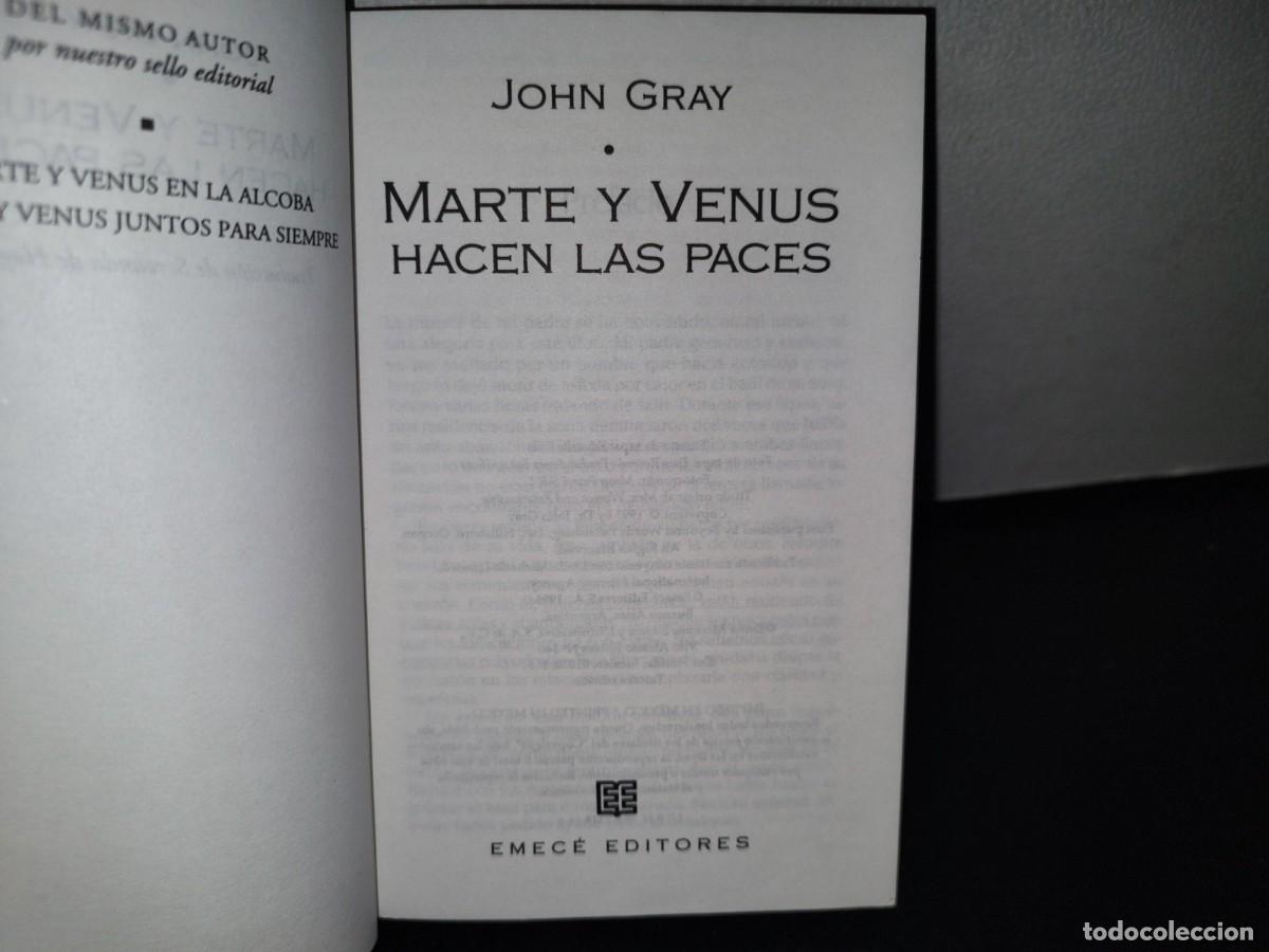 Libros de segunda mano: 169- MARTE Y VENUS HACEN LAS PACES - JOHN GRAY - Foto 4