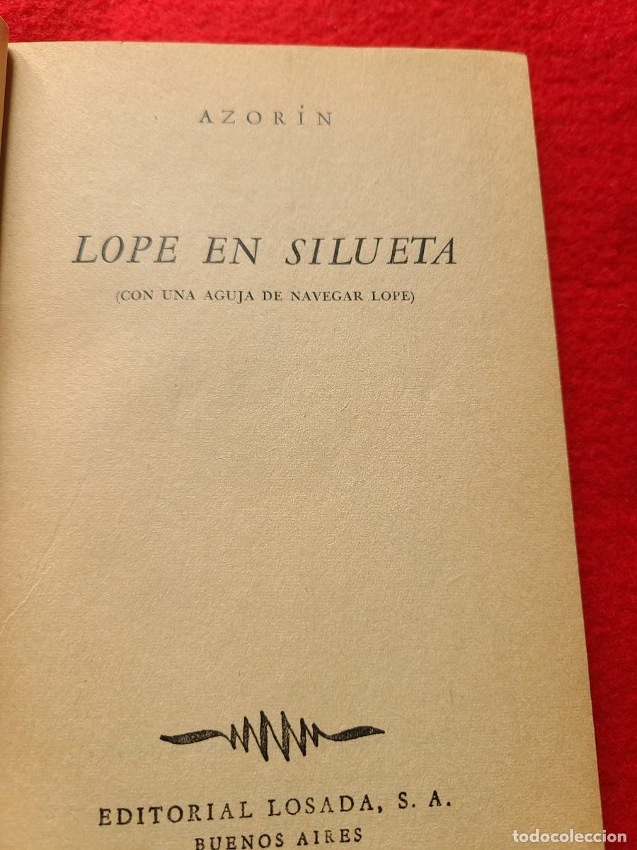 Libros de segunda mano: Lope en silueta. Azor&iacute;n - Foto 2