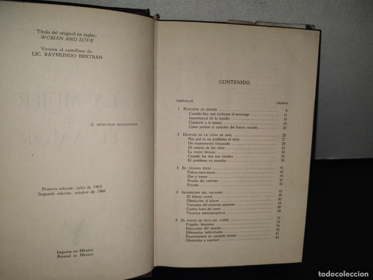 Libros de segunda mano: 83- LA MUJER Y EL AMOR - DR. EUSTACE CHESSER - 1966 - Foto 5