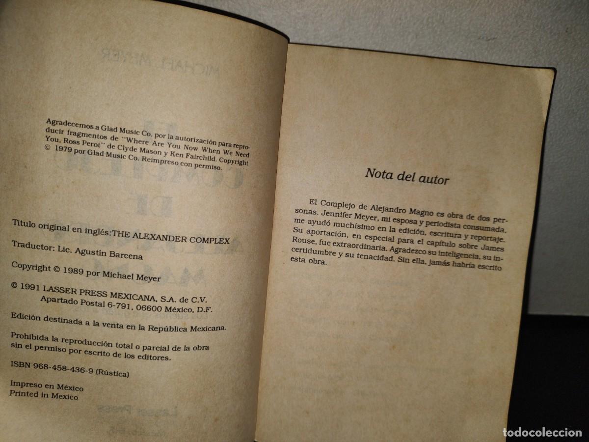 Libros de segunda mano: 83- EL COMPLEJO DE ALEJANDRO MAGNO - MICHAEL MEYER - Foto 7