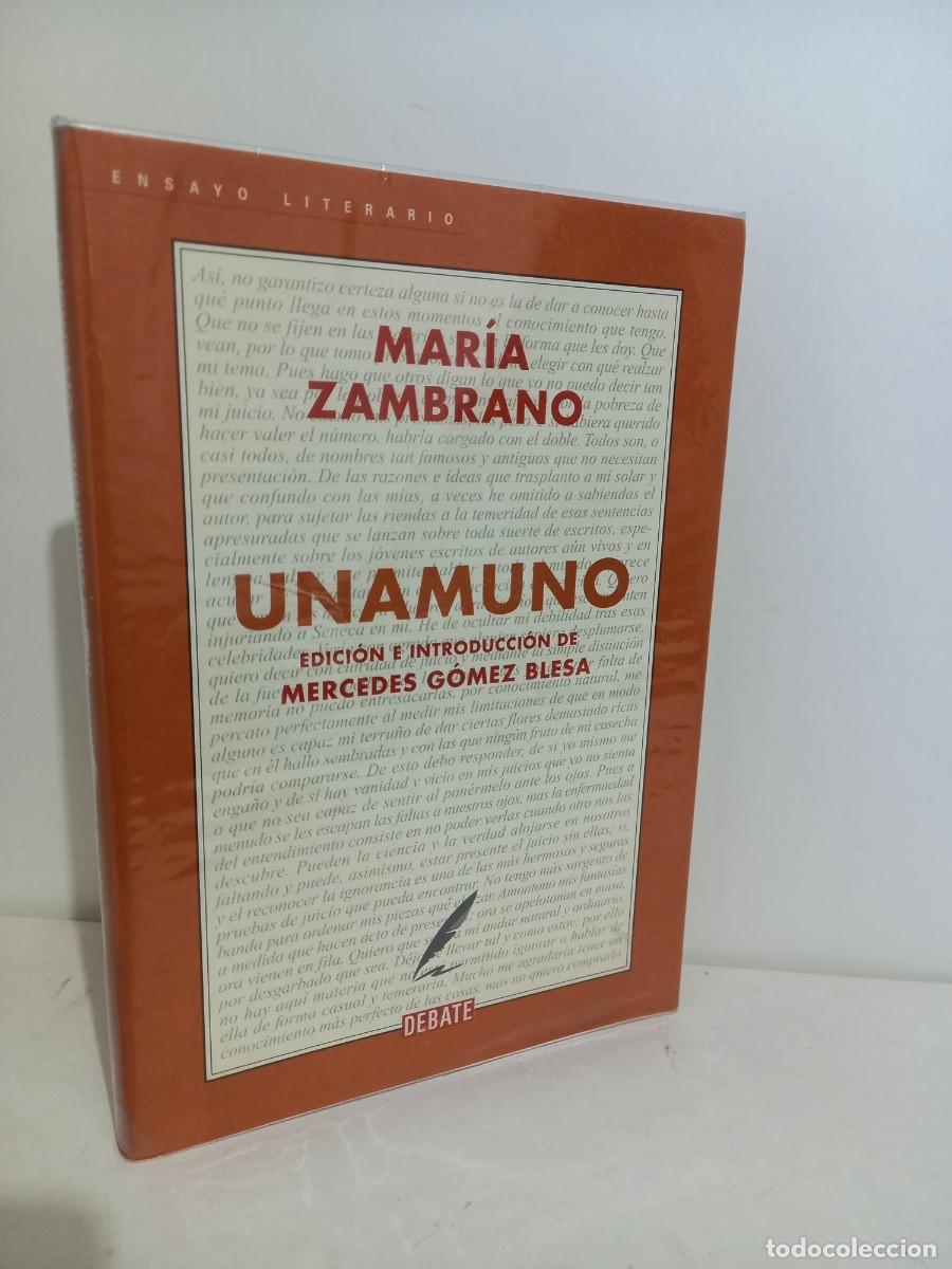 Libros de segunda mano: UNAMUNO. MAR&Iacute;A ZAMBRANO. EDITORIAL DEBATE. 2002 - Foto 1