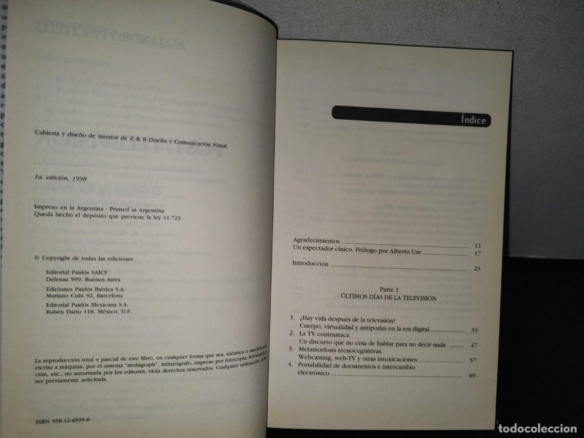 Libros de segunda mano: 82- POST/TELEVISI&Oacute;N. ECOLOG&Iacute;A DE LOS MEDIOS EN LA ERA DE INTERNET - ALEJANDRO PISCITELLI - Foto 8