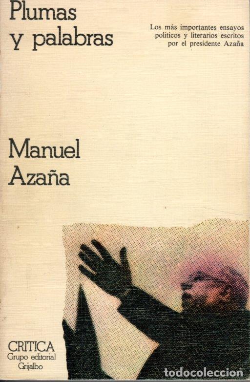 Libros de segunda mano: PLUMAS Y PALABRAS - MANUEL AZA&Ntilde;A - Foto 1