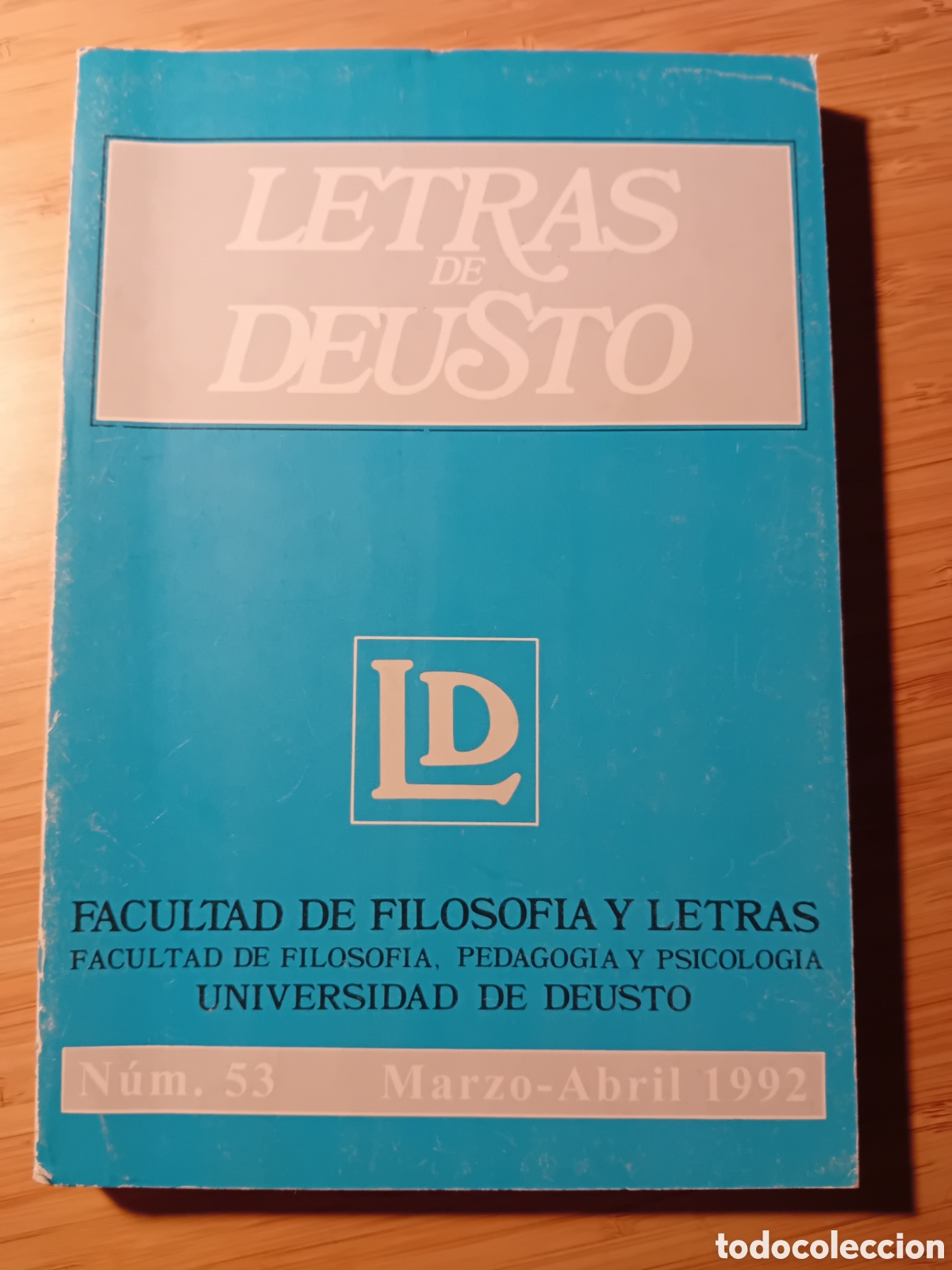Libros de segunda mano: Letras de Deusto n&ordm; 53 marzo-abril 1992 - VVAA - Foto 1