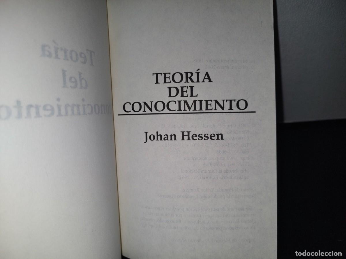 Libros de segunda mano: 84- TEOR&Iacute;A DEL CONOCIMIENTO - J. HESSEN - Foto 5