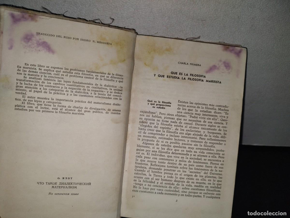 Libros de segunda mano: 85- QU&Eacute; ES EL MATERIALISMO DIAL&Eacute;CTICO - O. YAJOT - EDITORIAL PROGRESO, MOSC&Uacute; - 70S - Foto 5
