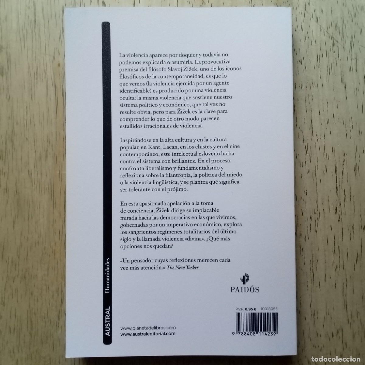 Libros de segunda mano: Sobre la violencia. Slavoj Zizek - Foto 2