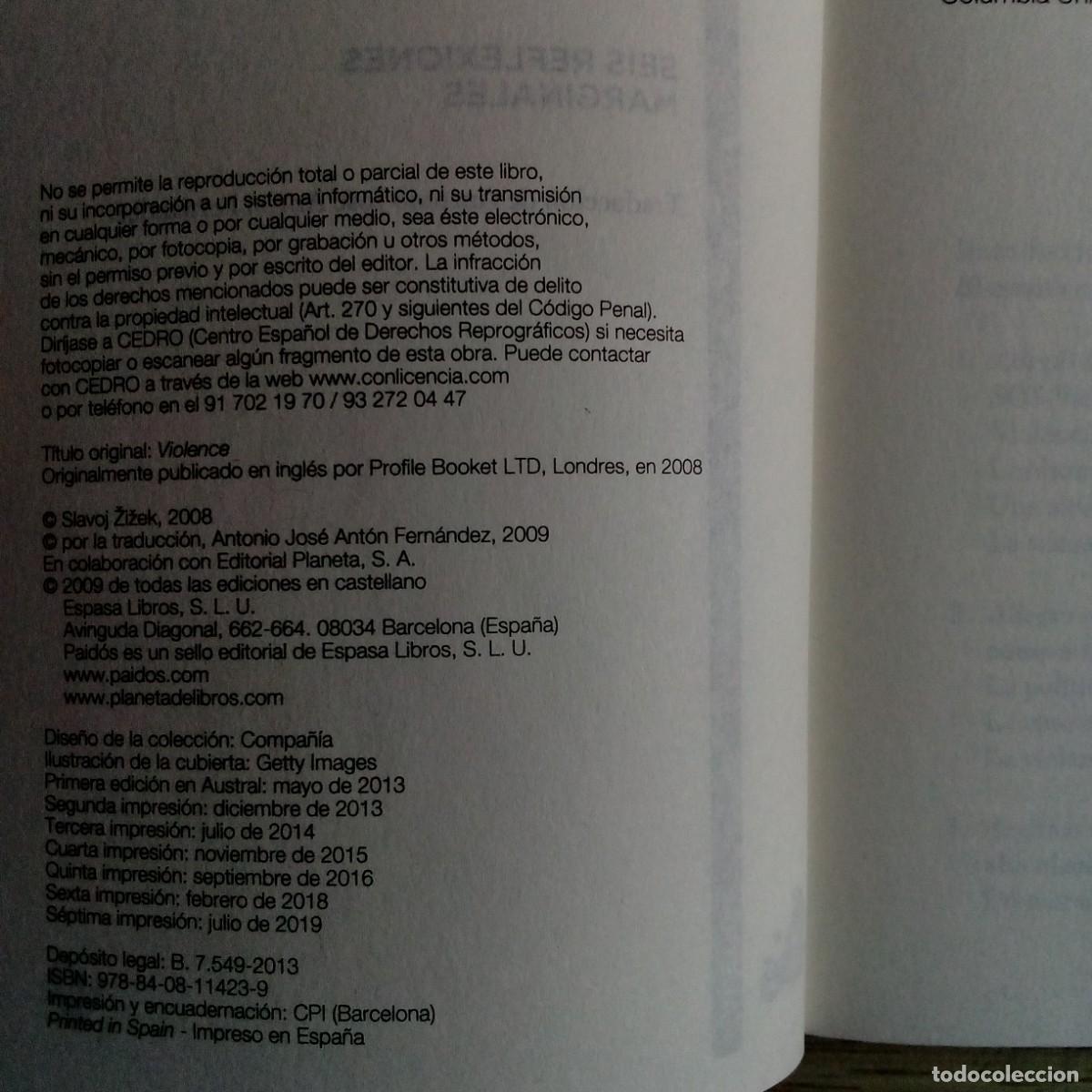 Libros de segunda mano: Sobre la violencia. Slavoj Zizek - Foto 3