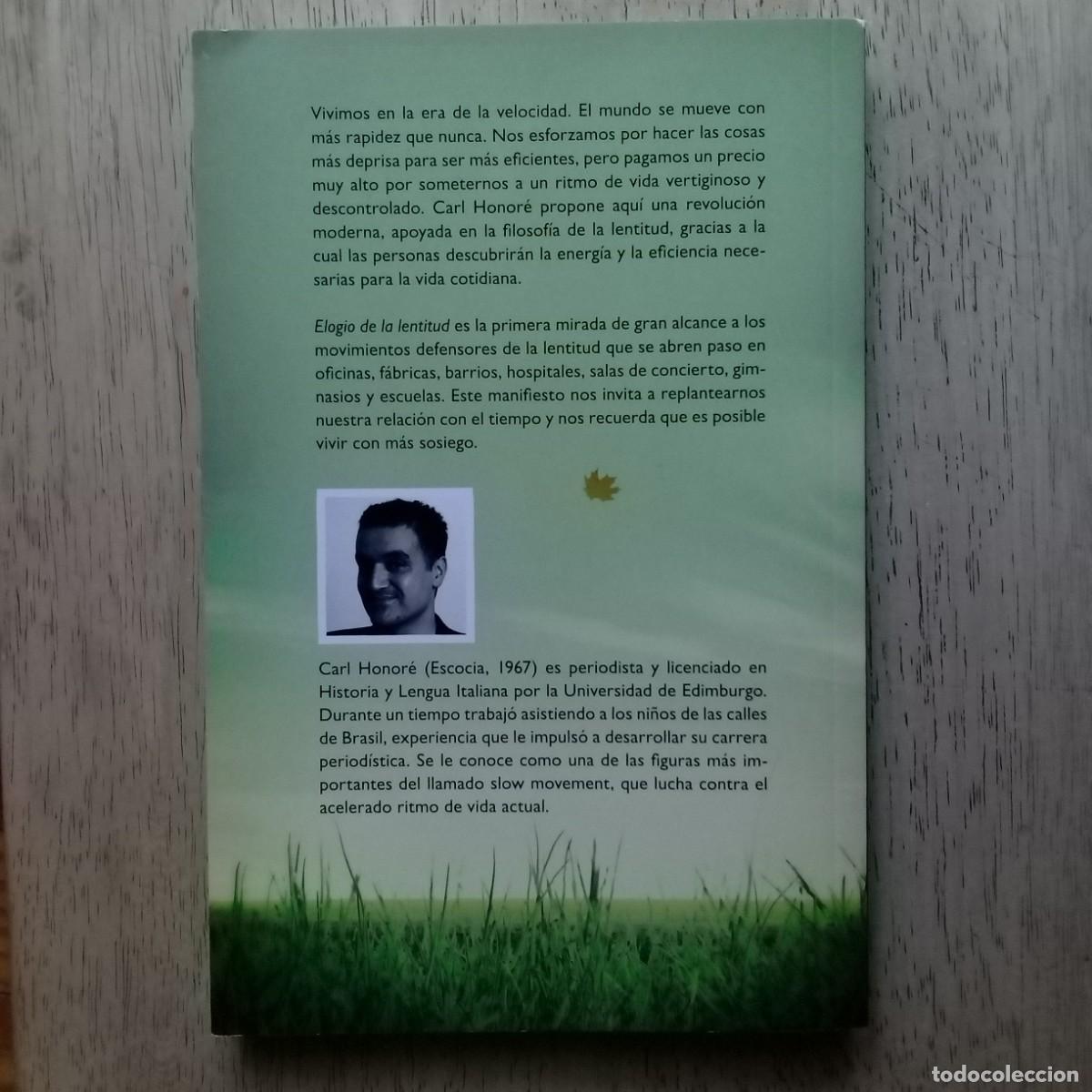 Libros de segunda mano: Elogio de la lentitud. Carl Honor&eacute; - Foto 2