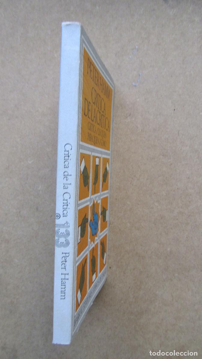 Libros de segunda mano: Cr&iacute;tica de la cr&iacute;tica Peter Hamm Barral 1971 - Foto 3