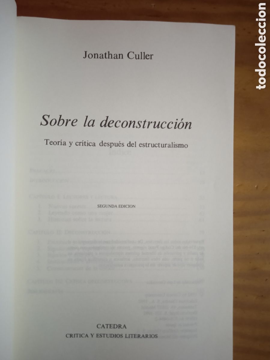 Libros de segunda mano: Sobre la deconstrucci&oacute;n. Jonathan Culler. - Foto 3
