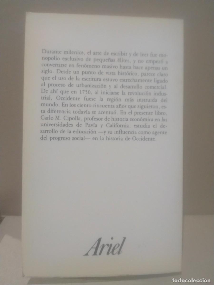 Libros de segunda mano: CARLO M. CIPOLLA. EDUCACI&Oacute;N Y DESARROLLO EN OCCIDENTE .ARIEL - Foto 3