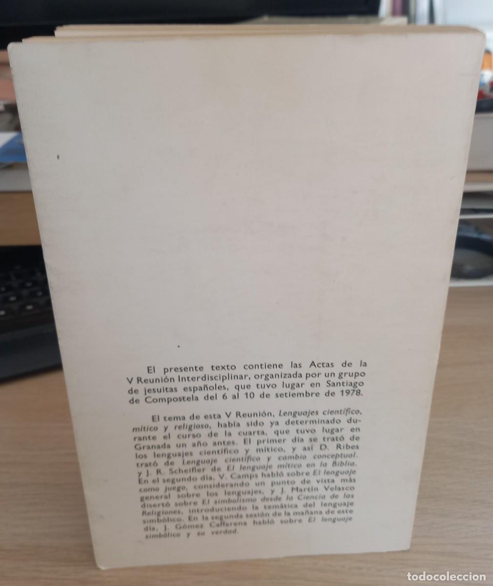 Libros de segunda mano: LENGUAJE CIENT&Iacute;FICO, M&Iacute;TICO Y RELIGIOSO - AA.VV - Foto 2