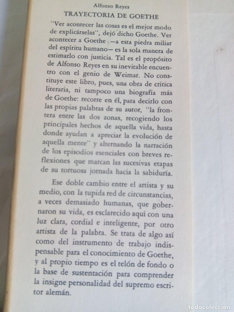 Libros de segunda mano: TRAYECTORIA DE GOETHE / ALFONSO REYES - Foto 4