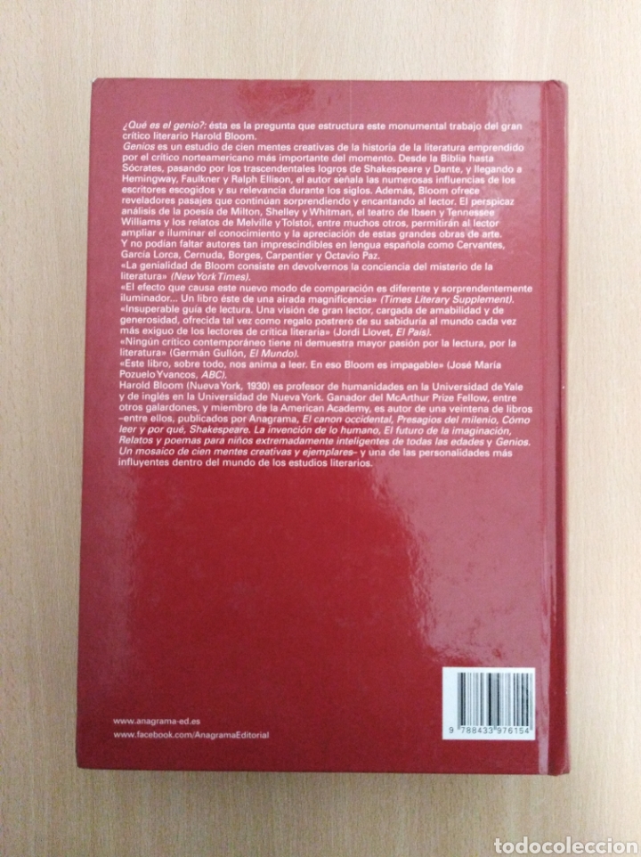 Libros de segunda mano: GENIOS. Harold Bloom. Anagrama - Foto 3