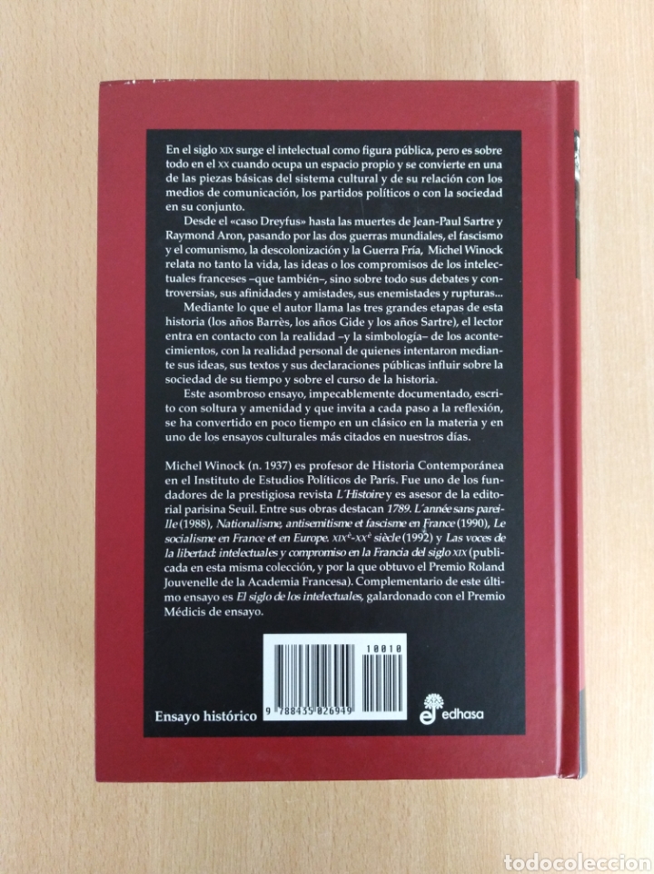 Libros de segunda mano: EL SIGLO DE LOS INTELECTUALES. Michel Winock. Edhasa - Foto 2