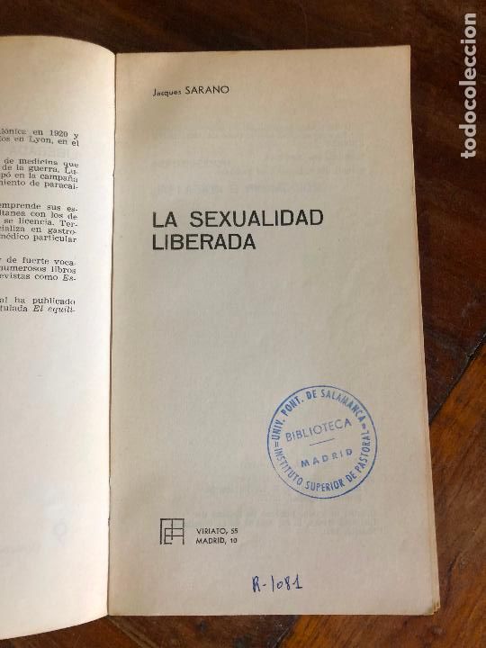 Libros de segunda mano: Jacques Sarano - La sexualidad liberada - Foto 3