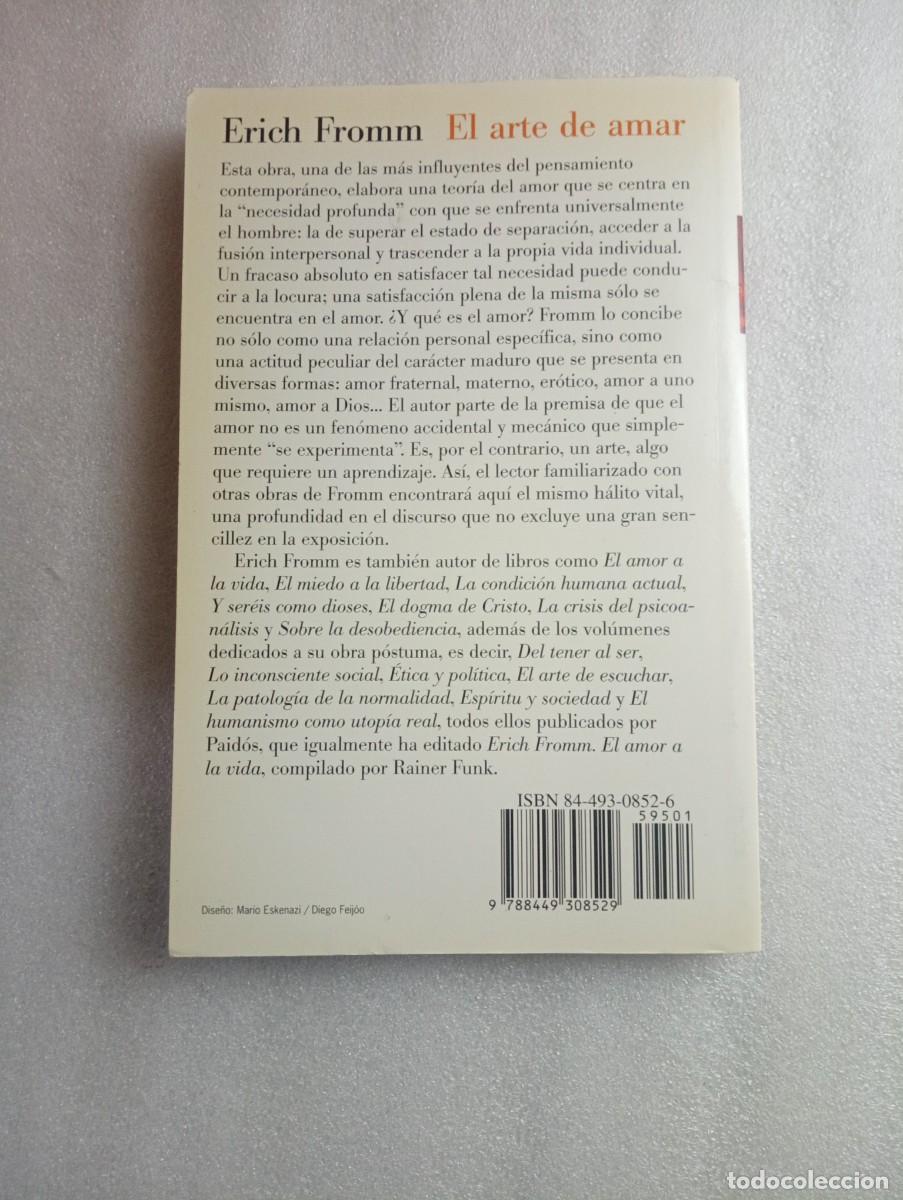 Libros de segunda mano: EL ARTE DE AMAR - ERICH FROMM - PAIDOS - Foto 2