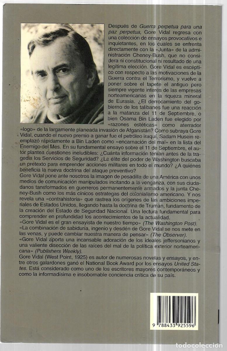 Libros de segunda mano: Gore Vidal . So&ntilde;ando la guerra . Anagrama - Foto 2