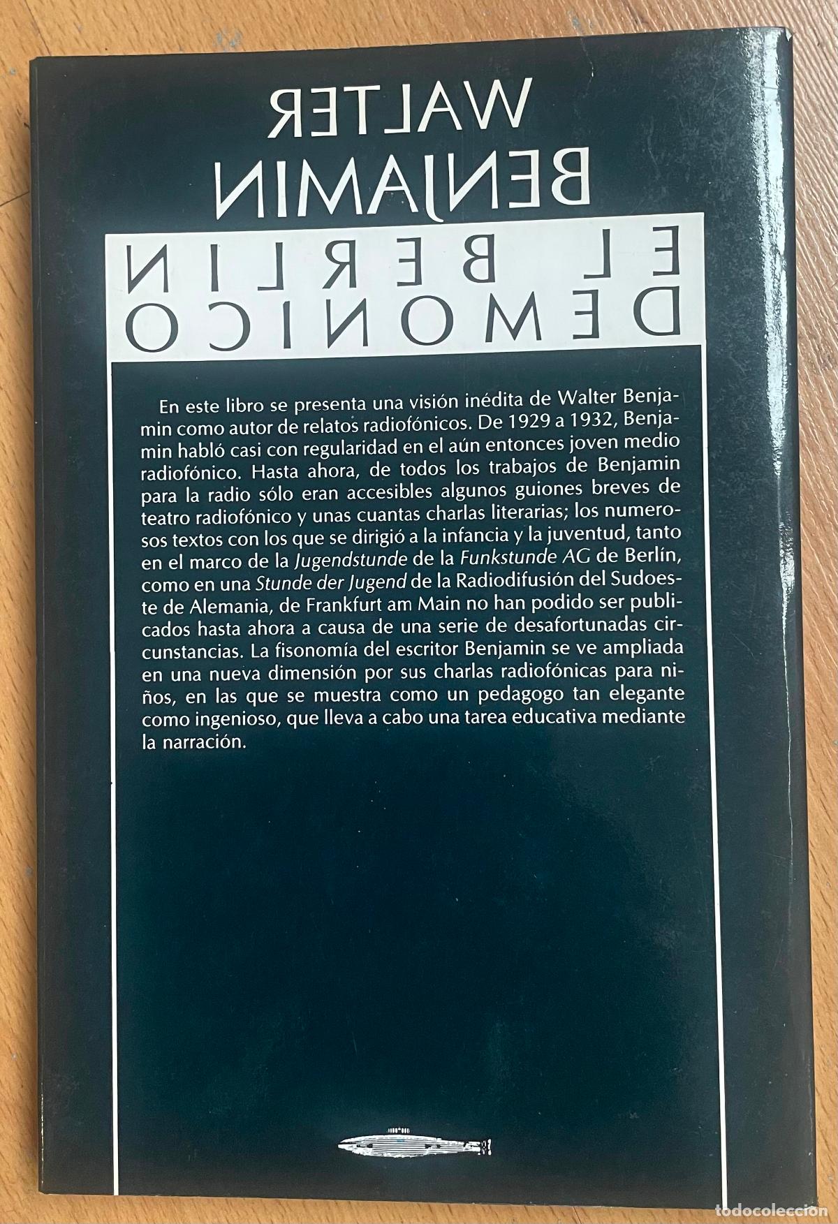 Libros de segunda mano: EL BERLIN DEMONICO, Walter Benjamin, icaria - Foto 2