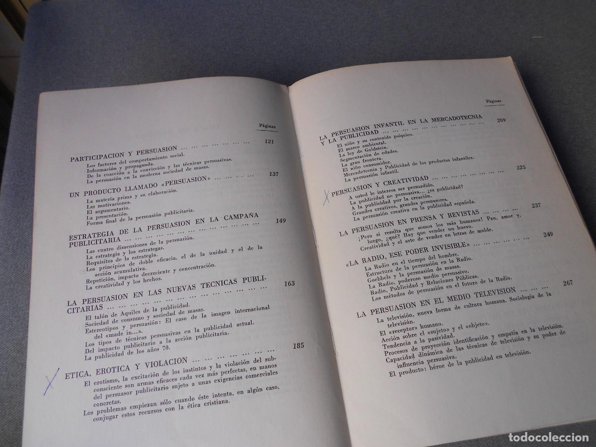 Libros de segunda mano: TECNICAS DE LA PUBLICIDAD PERSUASIVA - Foto 4