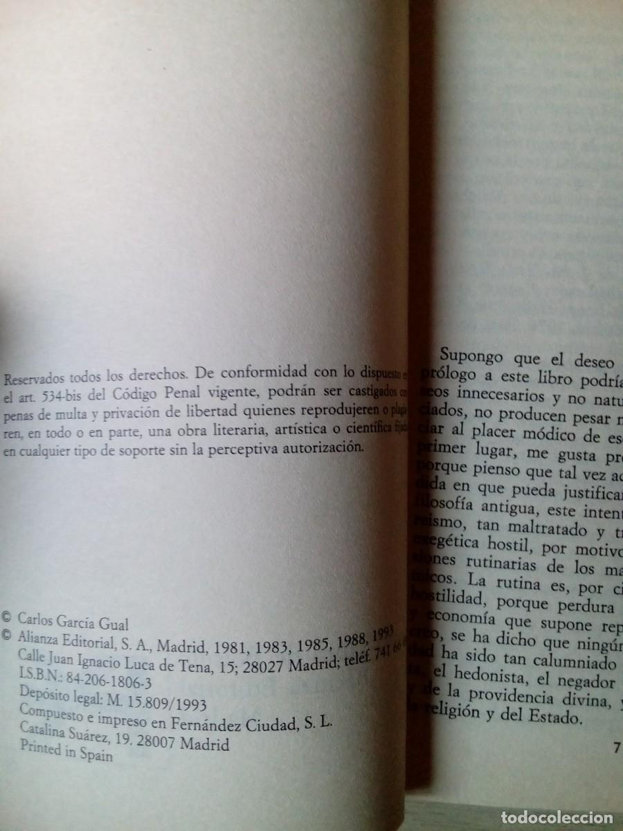 Libros de segunda mano: Epicuro. Carlos Garc&iacute;a Gual - Foto 3