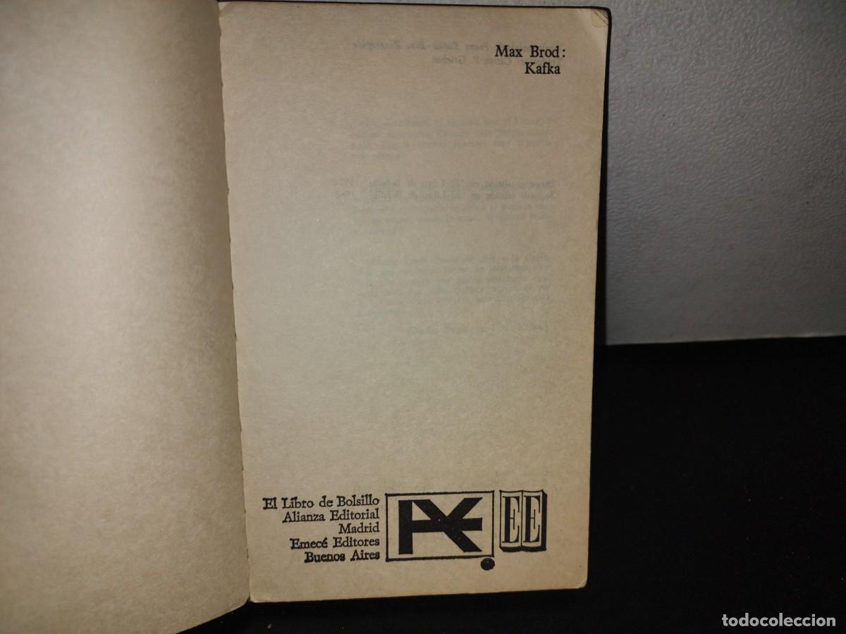 Libros de segunda mano: 95- MAX BROD: KAFKA - EL LIBRO DE BOLSILLO, ALIANZA EDITORIAL - 1982 - Foto 4