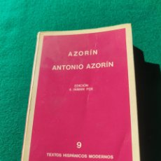 Libros de segunda mano: AZORÍN. ANTONIO AZORÍN. ED. LABOR, 1970
