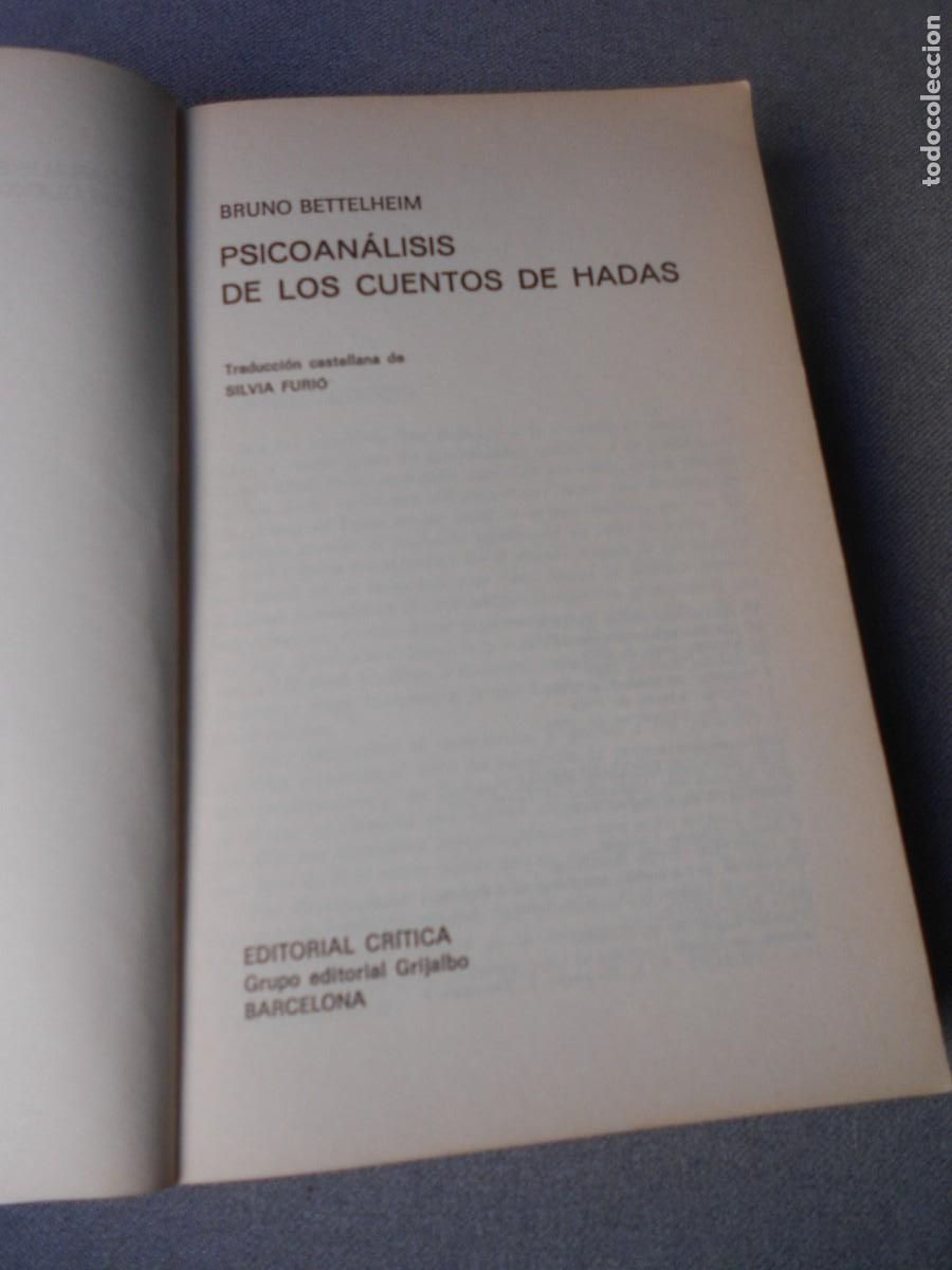 Libros de segunda mano: PSICOANALISIS DE LOS CUENTOS DE HADAS - Foto 3