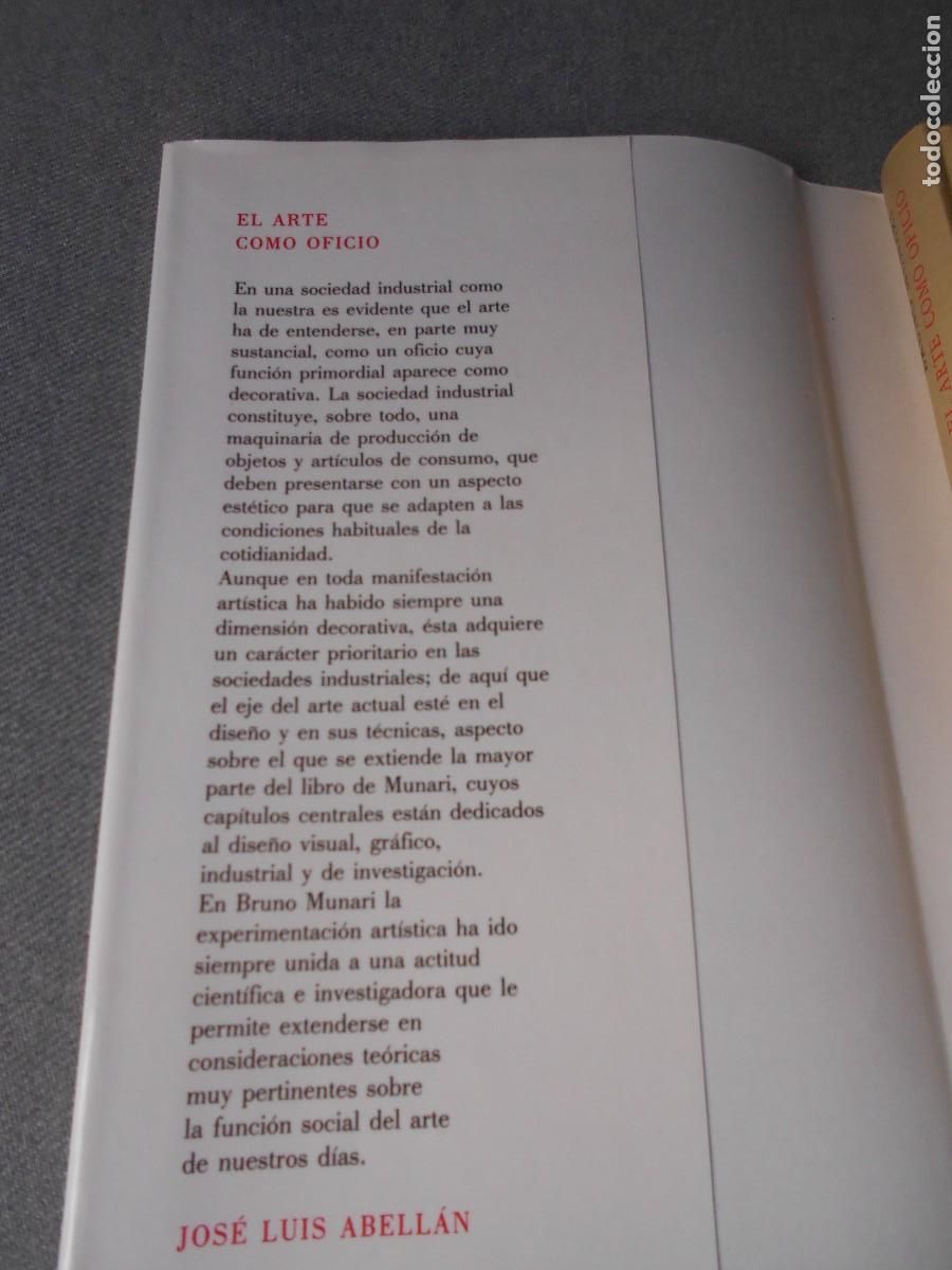 Libros de segunda mano: EL ARTE COMO OFICIO - Foto 2
