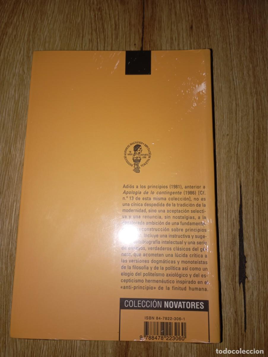 Libros de segunda mano: Adi&oacute;s a los principios Odo Marquad - Foto 2