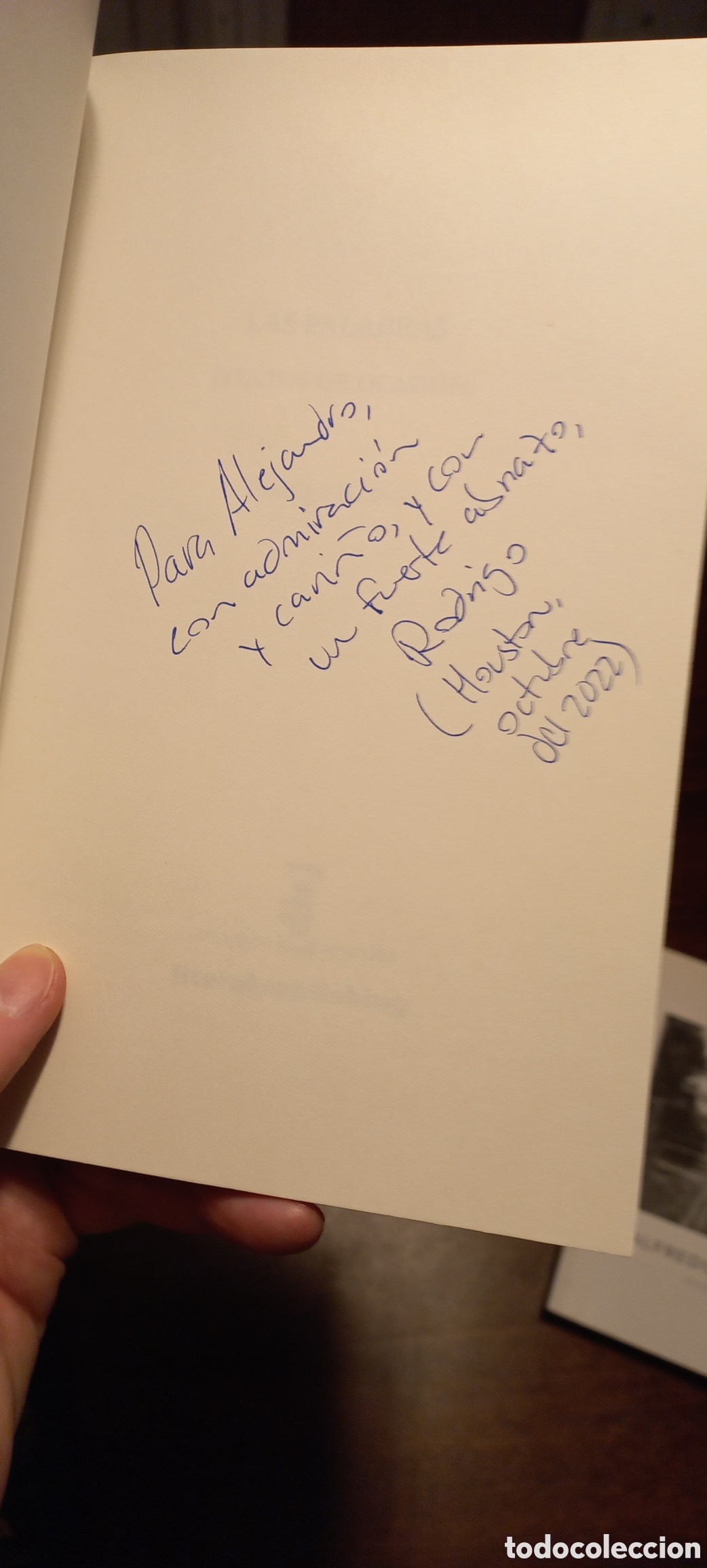 Libros de segunda mano: Las palabras, Rodrigo Hasb&uacute;n (dedicado) - Foto 1