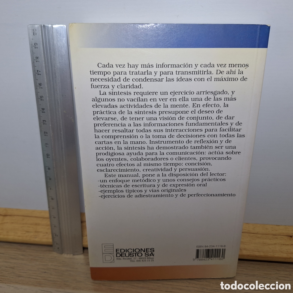 Libros de segunda mano: ⚜️ ✅✅✅✅⬛ Hacer la s&iacute;ntesis. Benoit. Deusto, 1993. 230 pp. 305 g - Foto 2