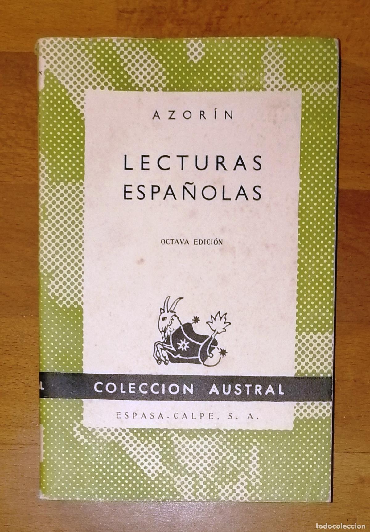 Libros de segunda mano: LECTURAS ESPA&Ntilde;OLAS (Austral ; 36) / Azor&iacute;n. - Espasa-Calpe, 1957 - Foto 1
