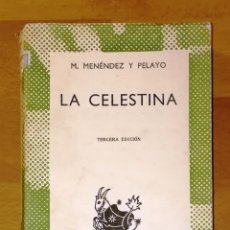 Libros de segunda mano: LA CELESTINA (AUSTRAL ; 691) / M. MENÉNDEZ Y PELAYO. - ESPASA-CALPE, 1958