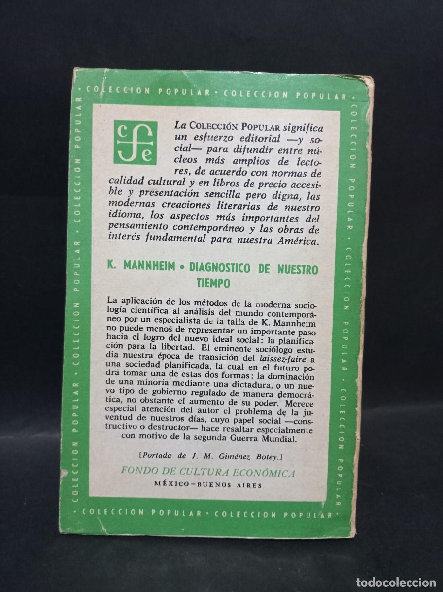 Libros de segunda mano: KARL MANNHEIM - DIAGNOSTICO DE NUESTRO TIEMPO - 1966 - Foto 3