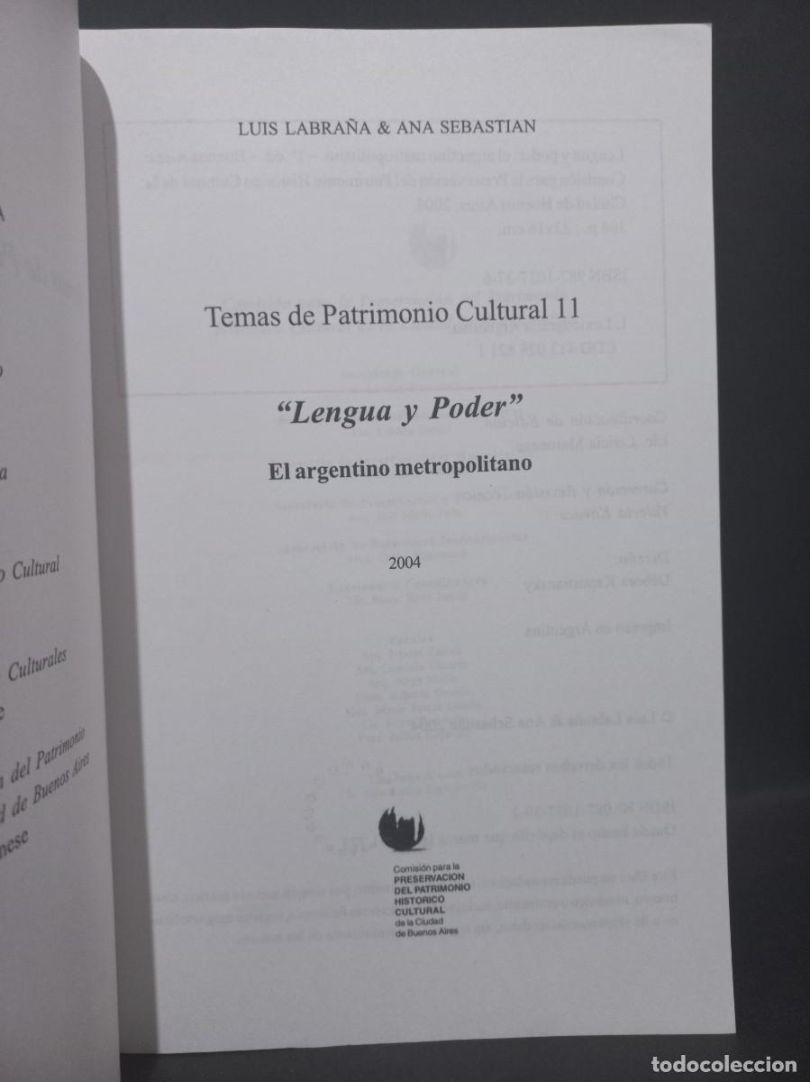 Libros de segunda mano: LUIS LABRA&Ntilde;A & ANA SEBASTIAN - &rdquo;LENGUA Y PODER&rdquo; - PRIMERA EDICI&Oacute;N - 2004 - Foto 2