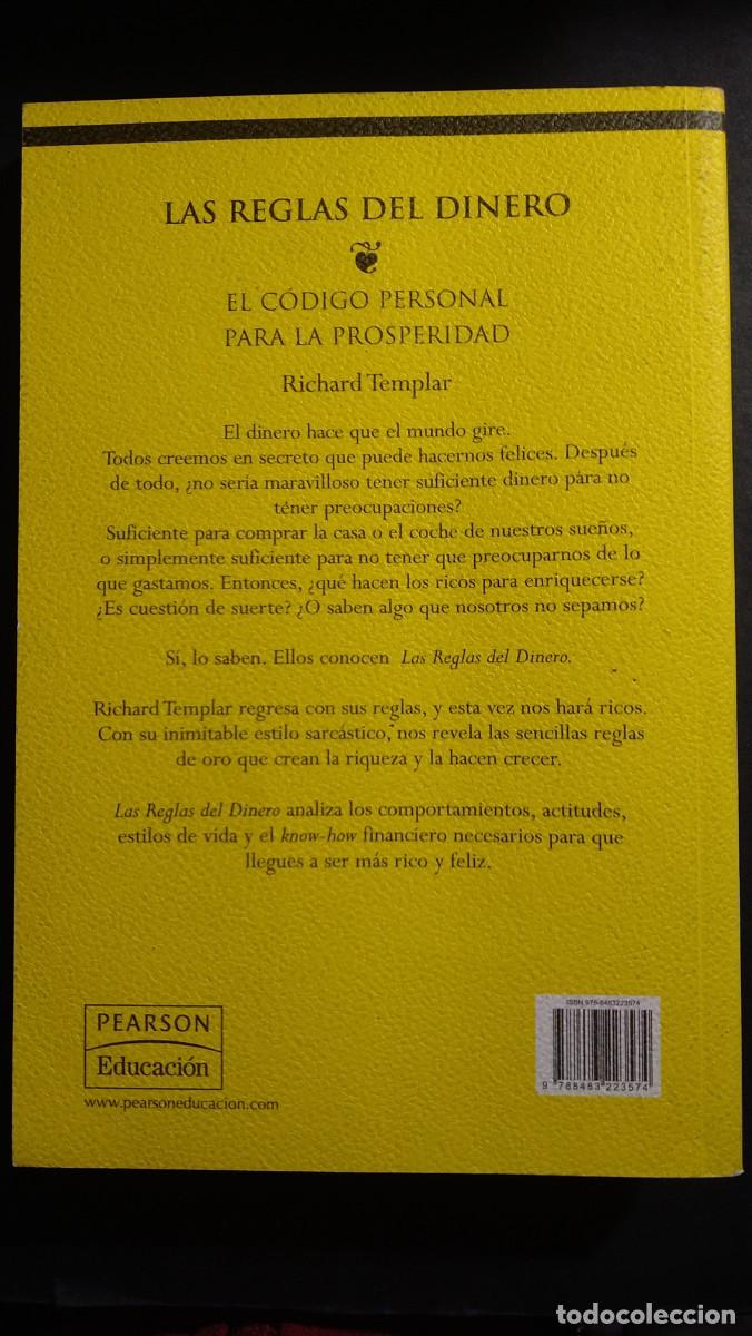 Libros de segunda mano: LAS REGLAS DEL DINERO - RICHARD TEMPLAR - Foto 2