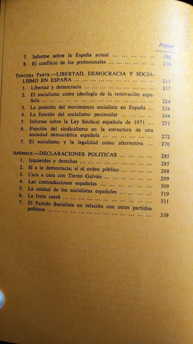 Libros de segunda mano: ESPA&Ntilde;A Y EL SOCIALISMO - E. TIERNO GALVAN - Foto 6