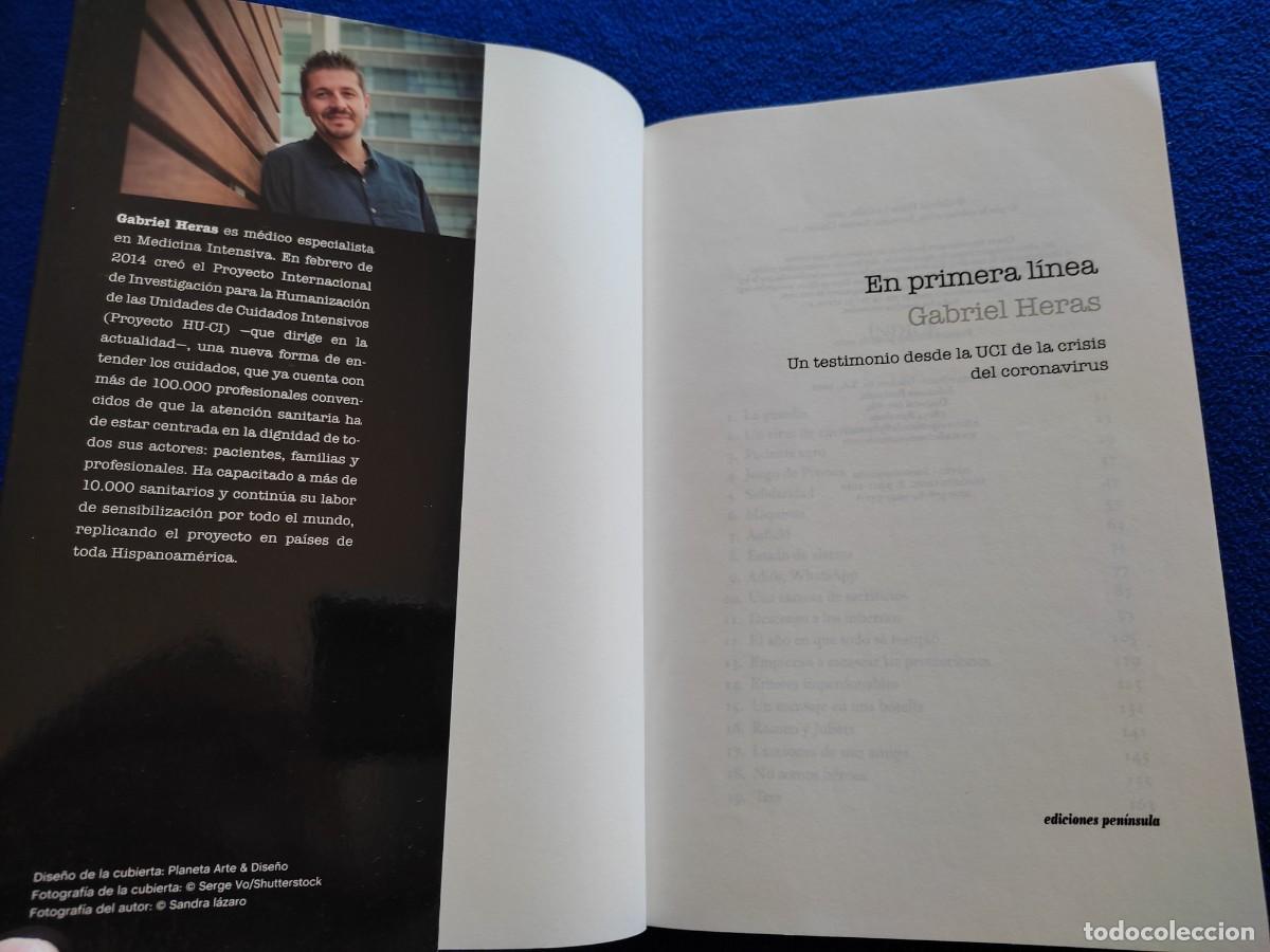 Libros de segunda mano: En Primera L&iacute;nea Gabriel Heras Ediciones Pen&iacute;nsula 2020 - Foto 5