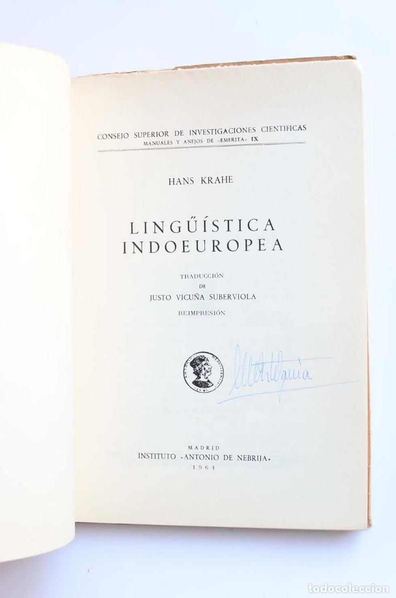 Libros de segunda mano: Ling&uuml;&iacute;stica indoeuropea - KRAHE, Hans - Foto 2