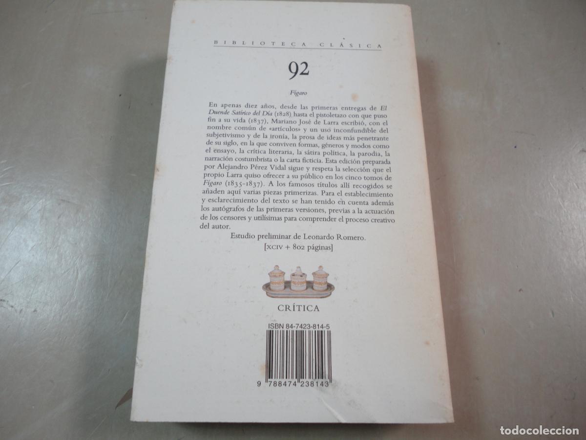 Libros de segunda mano: F&iacute;garo (Mariano Jos&eacute; de Larra) - F3 - Foto 6