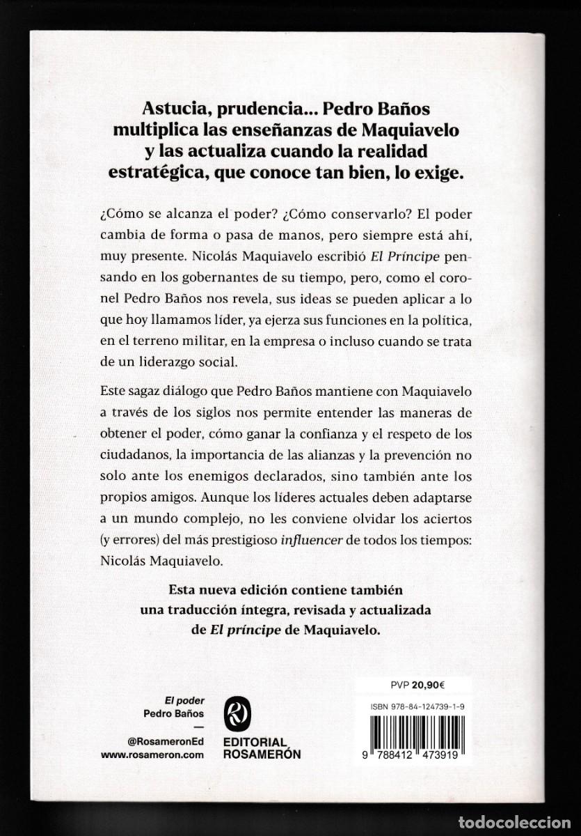 Libros de segunda mano: EL PODER, UN ESTRATEGA LEE A MAQUIAVELO, PEDRO BA&Ntilde;OS, Env&iacute;o gratis - Foto 2