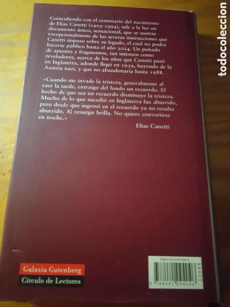 Libros de segunda mano: Fiesta bajo las bombas. El&iacute;as Canetti. - Foto 2