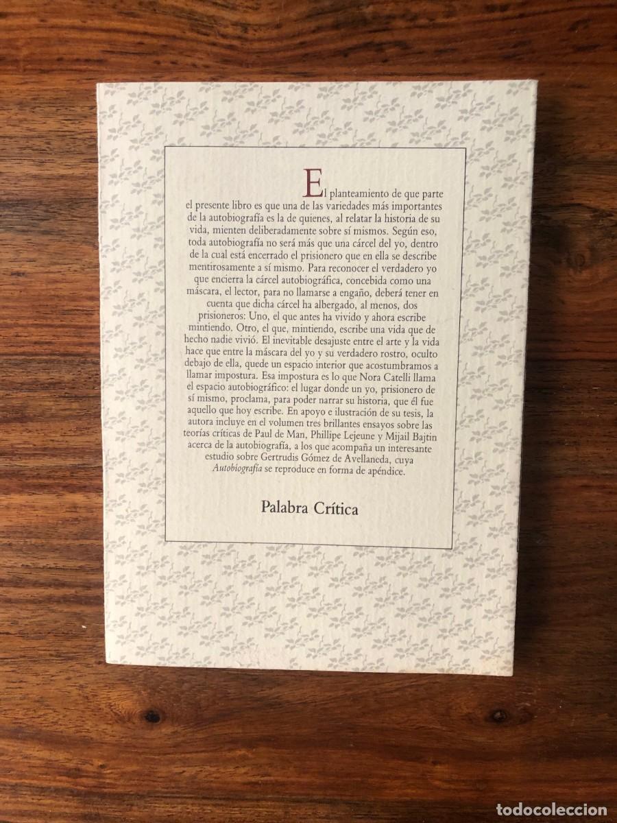 Libros de segunda mano: El espacio autobiogr&aacute;fico. Nora Catelli. Editorial Lumen - Foto 2
