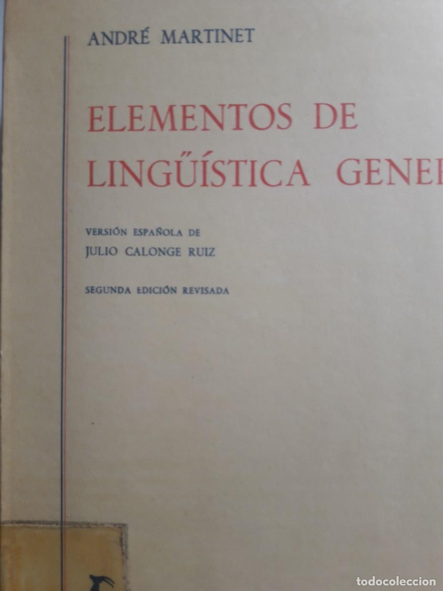Libros de segunda mano: elementos de linguistica general Andr&eacute; Martinet - Foto 1