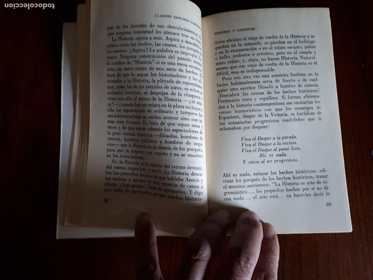 Libros de segunda mano: HISTORIA Y LIBERTAD / CLAUDIO SANCHEZ ALBORNOZ. - Foto 3