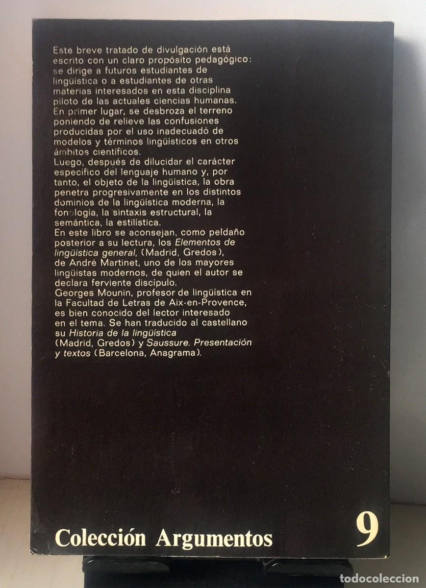 Libros de segunda mano: CLAVES PARA LA LING&Uuml;&Iacute;STICA. Georges Mounin - Foto 2